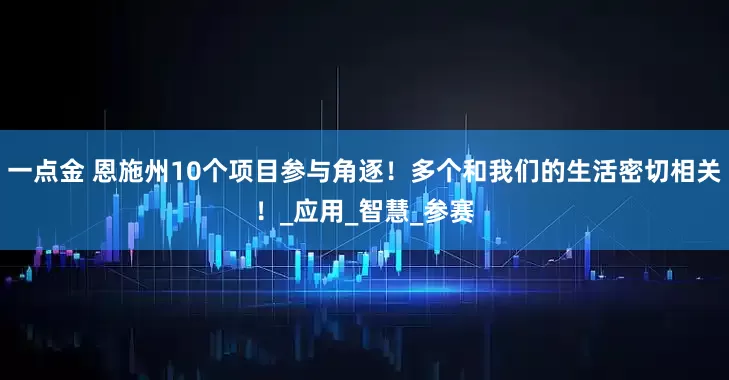 一点金 恩施州10个项目参与角逐！多个和我们的生活密切相关！_应用_智慧_参赛